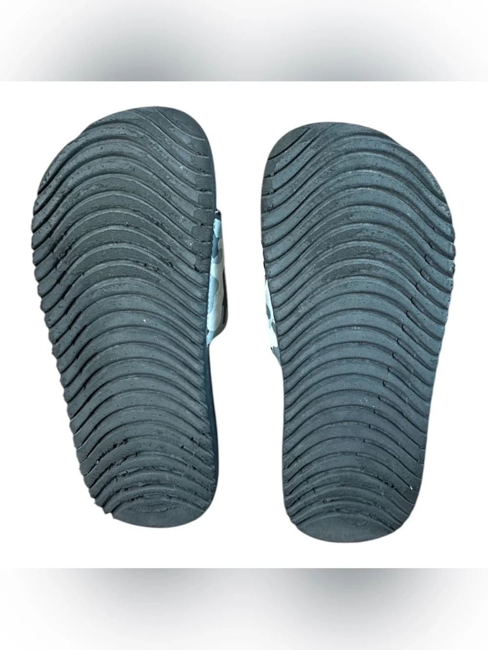 Nike Sz 12c Kawa Slide Print (Little Kid/Big Kid) Wolf Grey/Black/Cool Grey